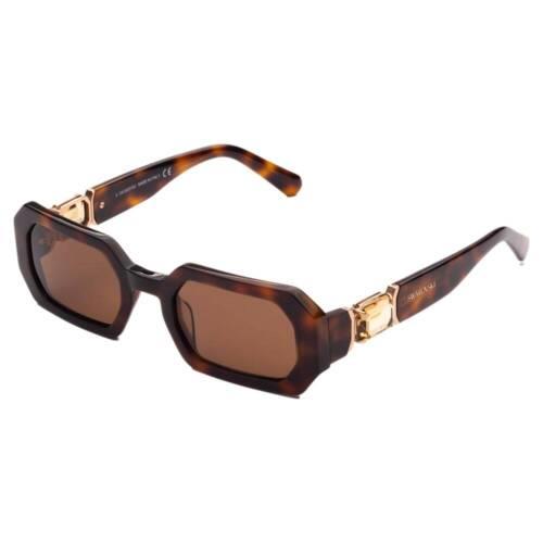 Swarovski Women`s Octagon 50mm Brown Sunglasses 5625301