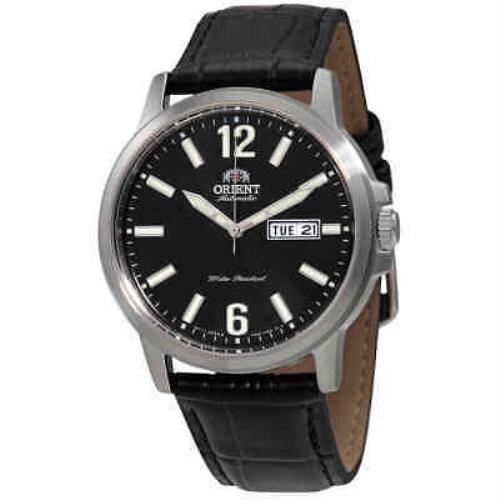 Orient Contemporary Automatic Black Dial Men`s Watch RA-AA0C04B19B - Dial: Black, Band: Black, Bezel: Silver-tone
