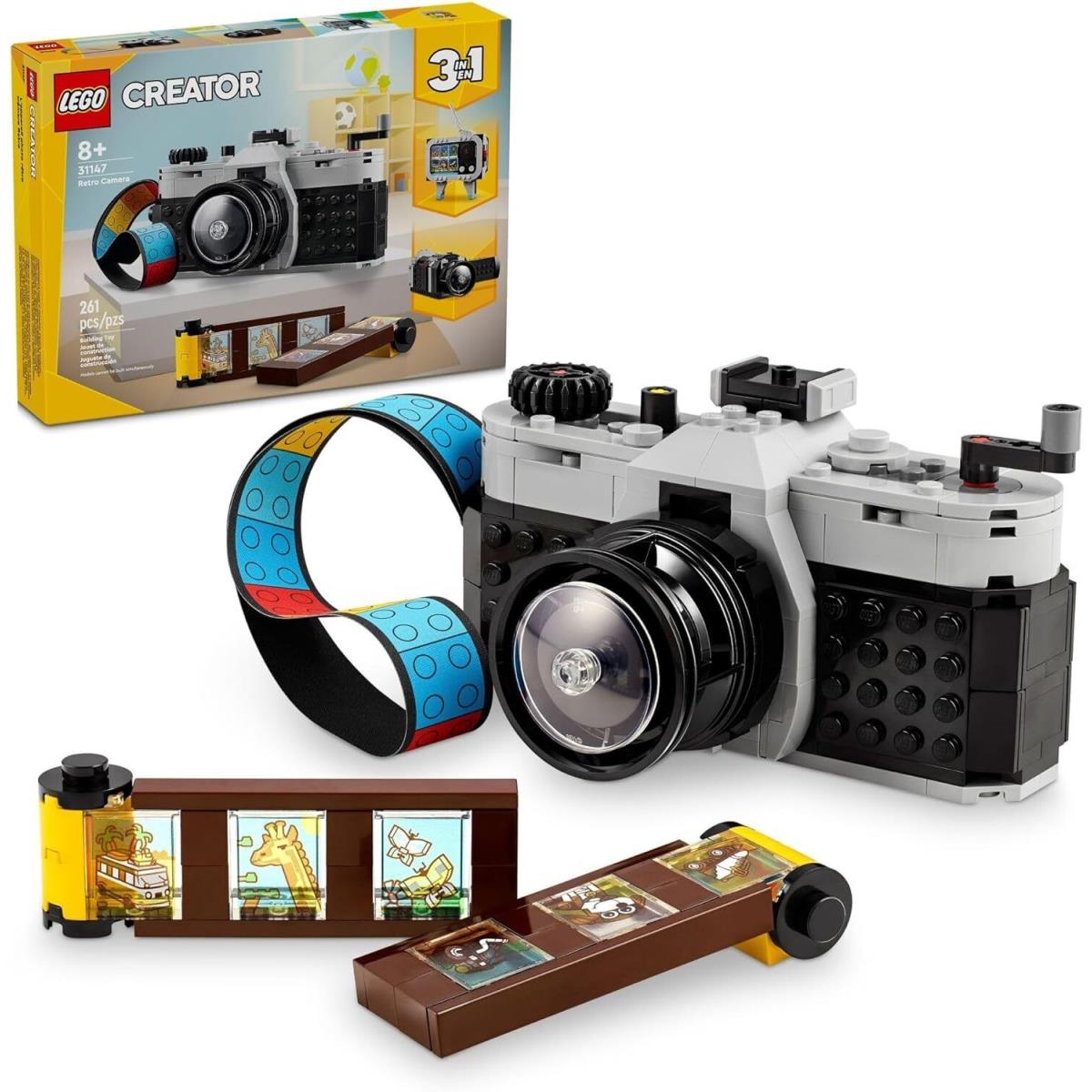 Creator 3 in 1 Retro Camera Toy Transforms From Toy Camera to Retro Video Camera