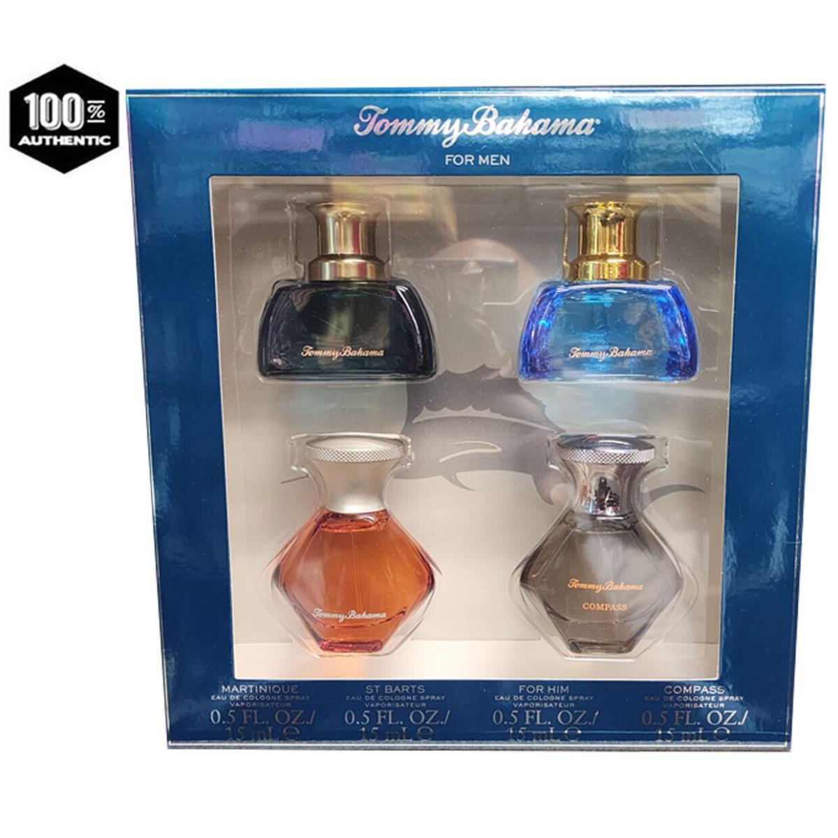 Tommy Bahama 0.5 oz 4pc Set For Men -martinique St.barts Compass For Him