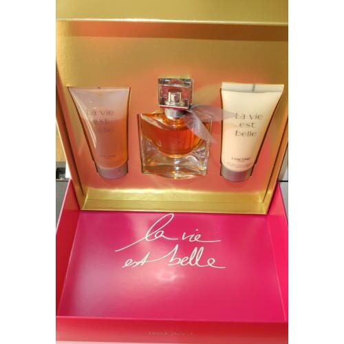 La Vie Est Belle by Lancome 3 Pc Set Perfume Spray Shwr Gel Lotion