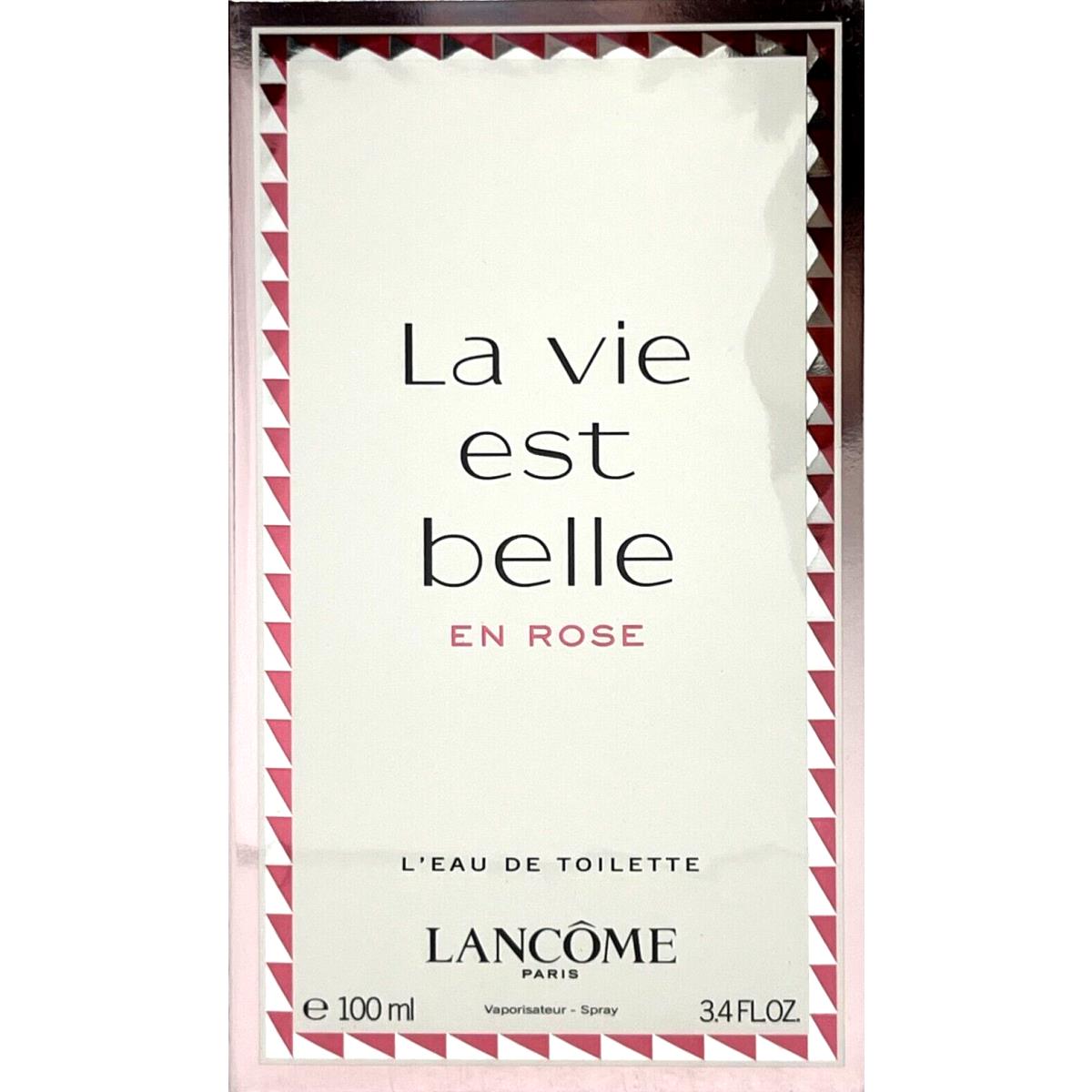 Lancome LA Vie Est Belle EN Rose Eau De Toilette Spray For Women 3.4 Oz / 100 ml