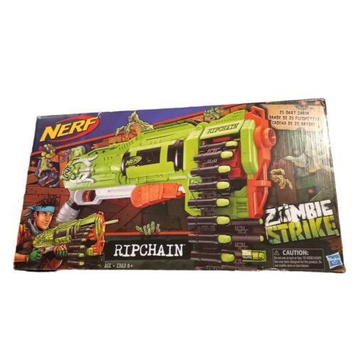 Nerf Zombie Ripchain Combat Blaster Ages 8+ Toy Gun Play Fire Fight Game Dart