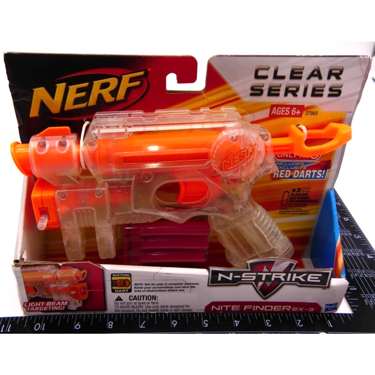 Nerf Nite Finder EX-3 Clear Series N-strike Gun Toy
