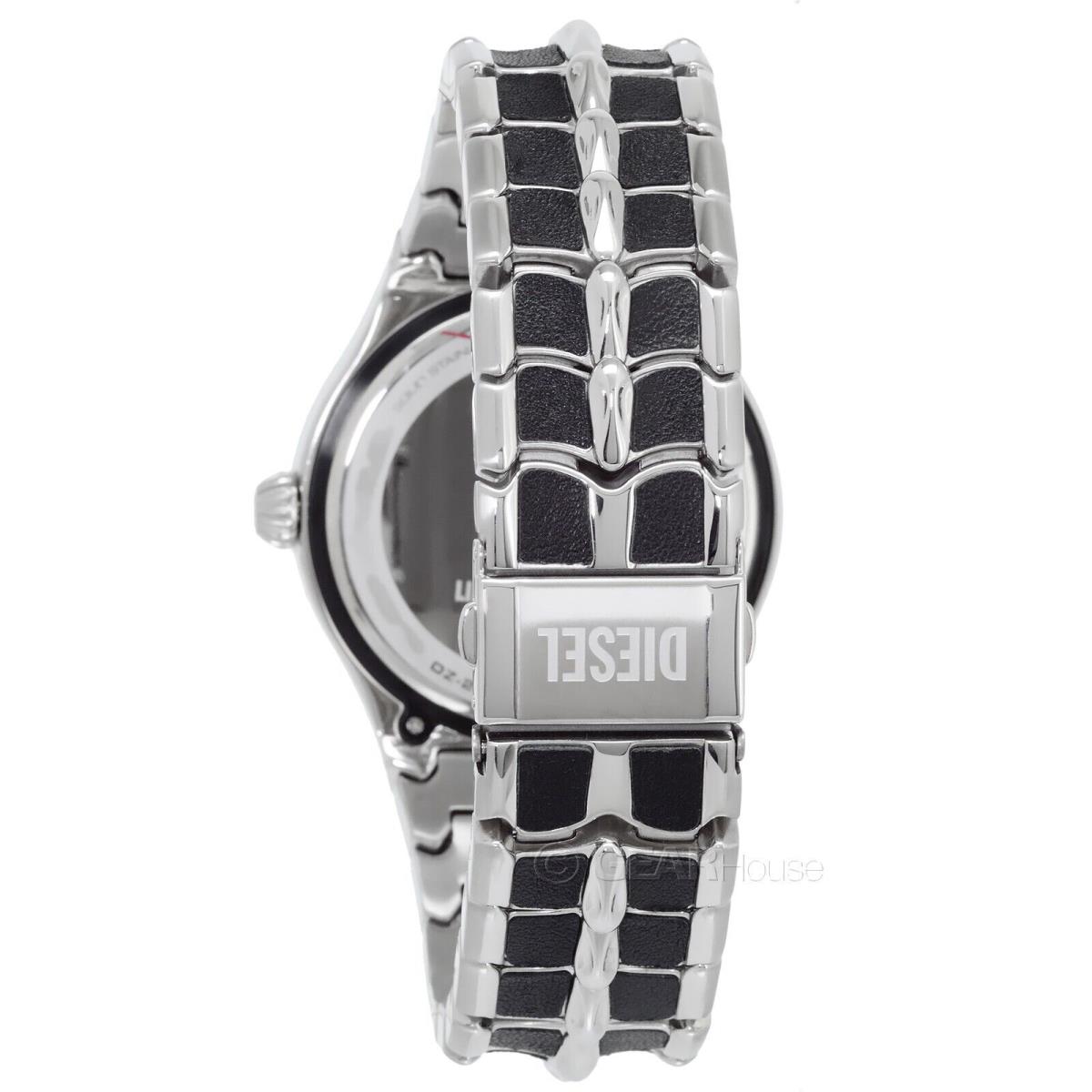 Diesel Limited Edition Vert Mens Watch Reptilian Stainless Steel Black Leather