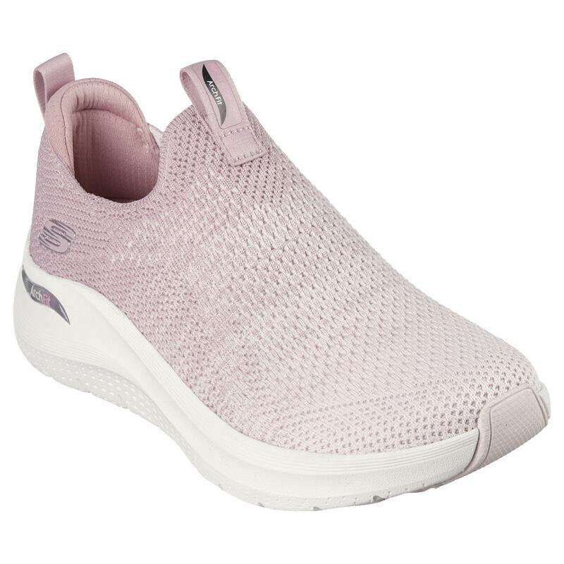 Womens Skechers Arch Fit 2.0 Mauve Fabric Shoes - Pink