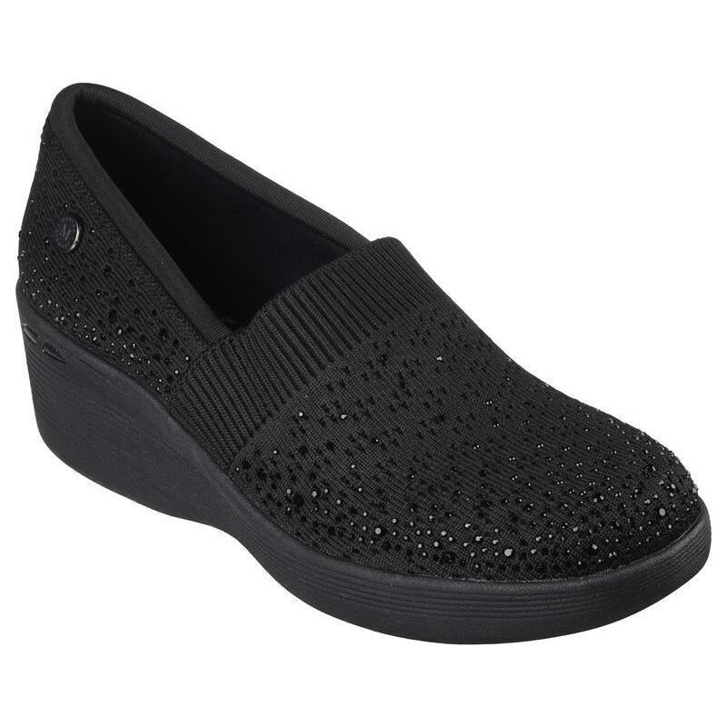 Womens Skechers Martha: Pier-lite-reflection Black Mesh Shoes