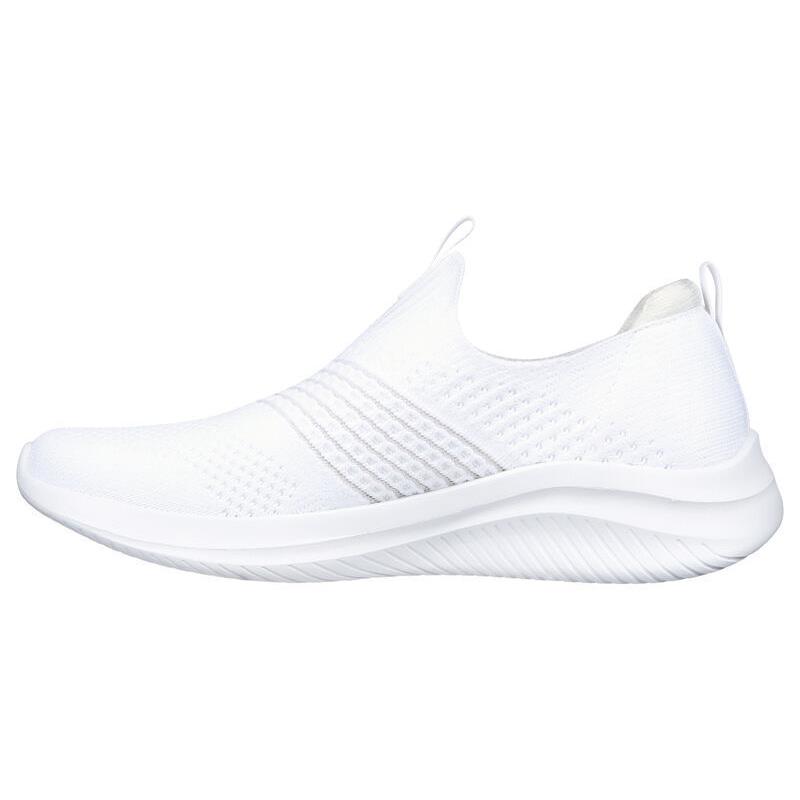 Womens Skechers Ultra Flex 3.0-CLASSY Charm White Mesh Shoes - White