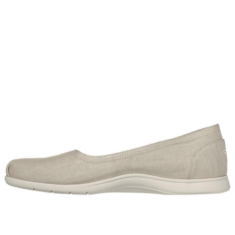 Womens Skechers Bobs Arch Fit Plush-by The Way Natural Fabric Shoes