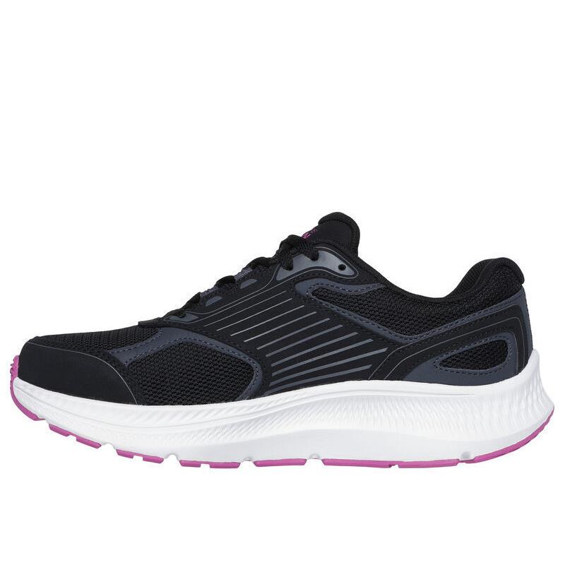 Womens Skechers GO Run Consistent 2.0-ADVANTAGE Black Fuchsia Mesh Shoes