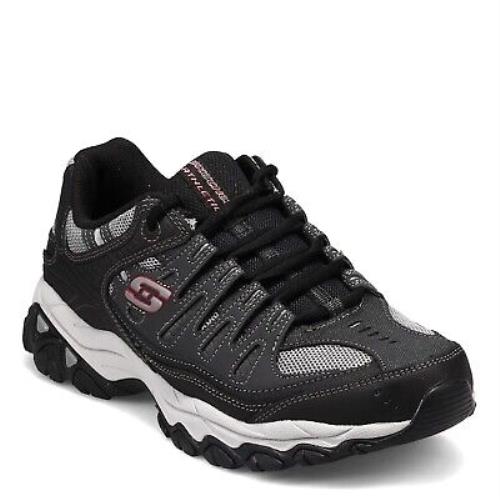 Men`s Skechers After Burn Memory Fit Trail Running Shoe 50125-CCBK Charcoal/bla - Charcoal/Black