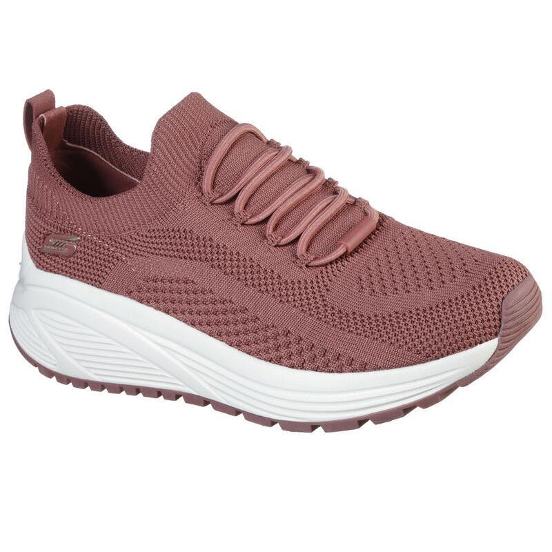 Womens Skechers Bobs Sport Sparrow 2.0-ALLEGIANCE Crew Rose Mesh Shoes