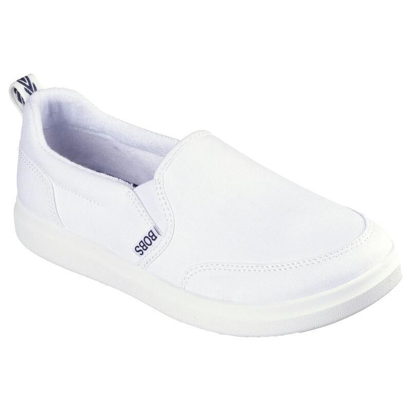 Womens Skechers Bobs D`vine -that Moment Off White Canvas Shoes