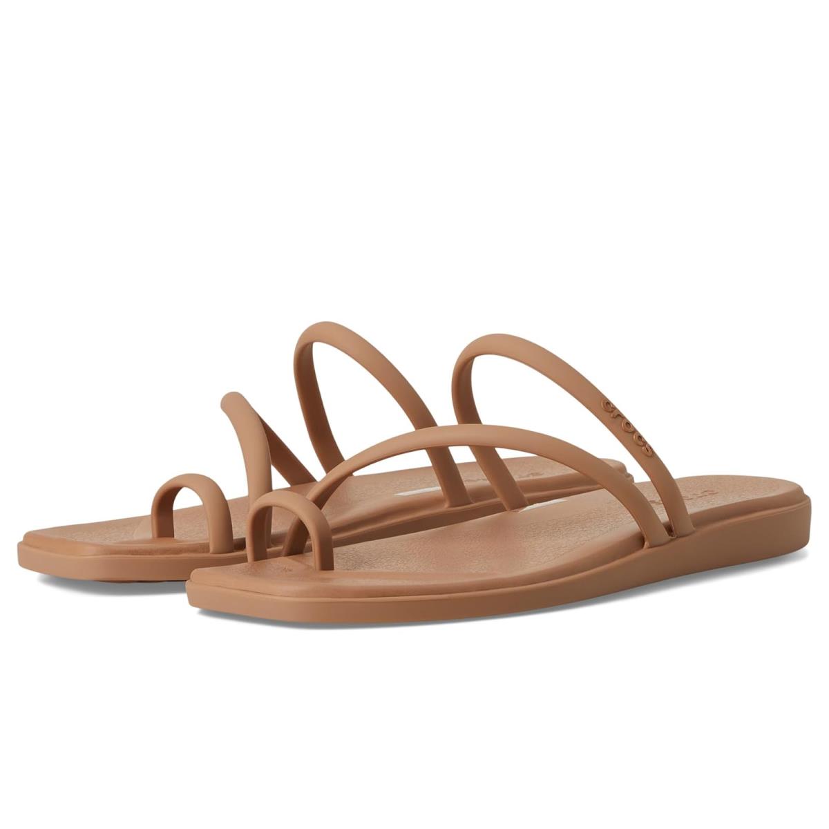 Woman`s Sandals Crocs Miami Toe Loop Sandal Milk Chocolate