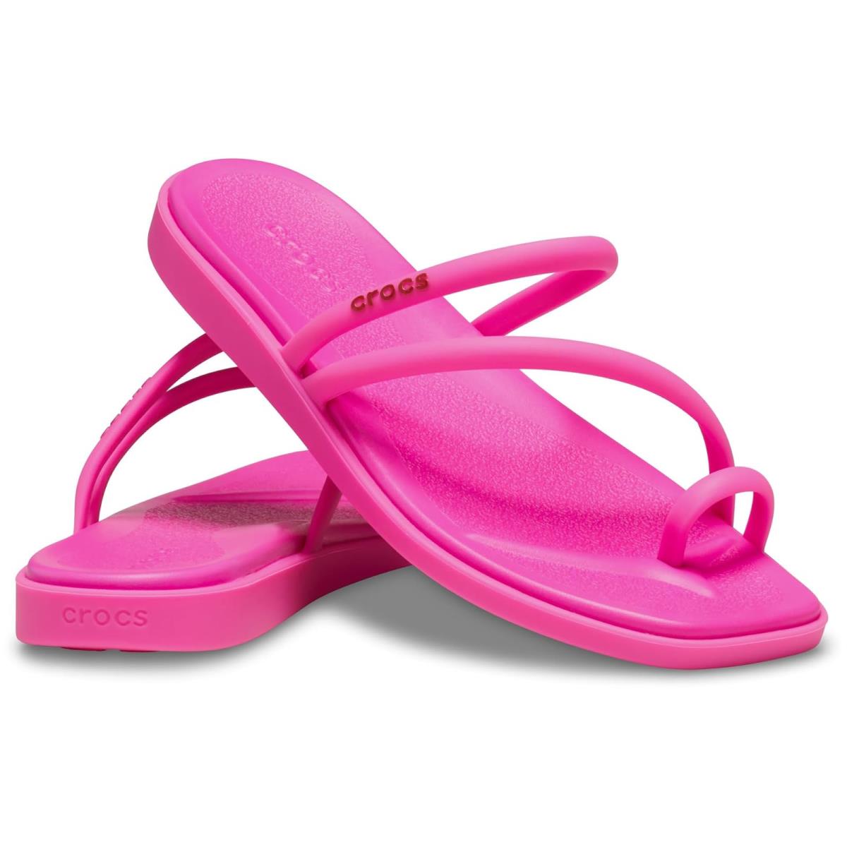 Woman`s Sandals Crocs Miami Toe Loop Sandal Pink Crush