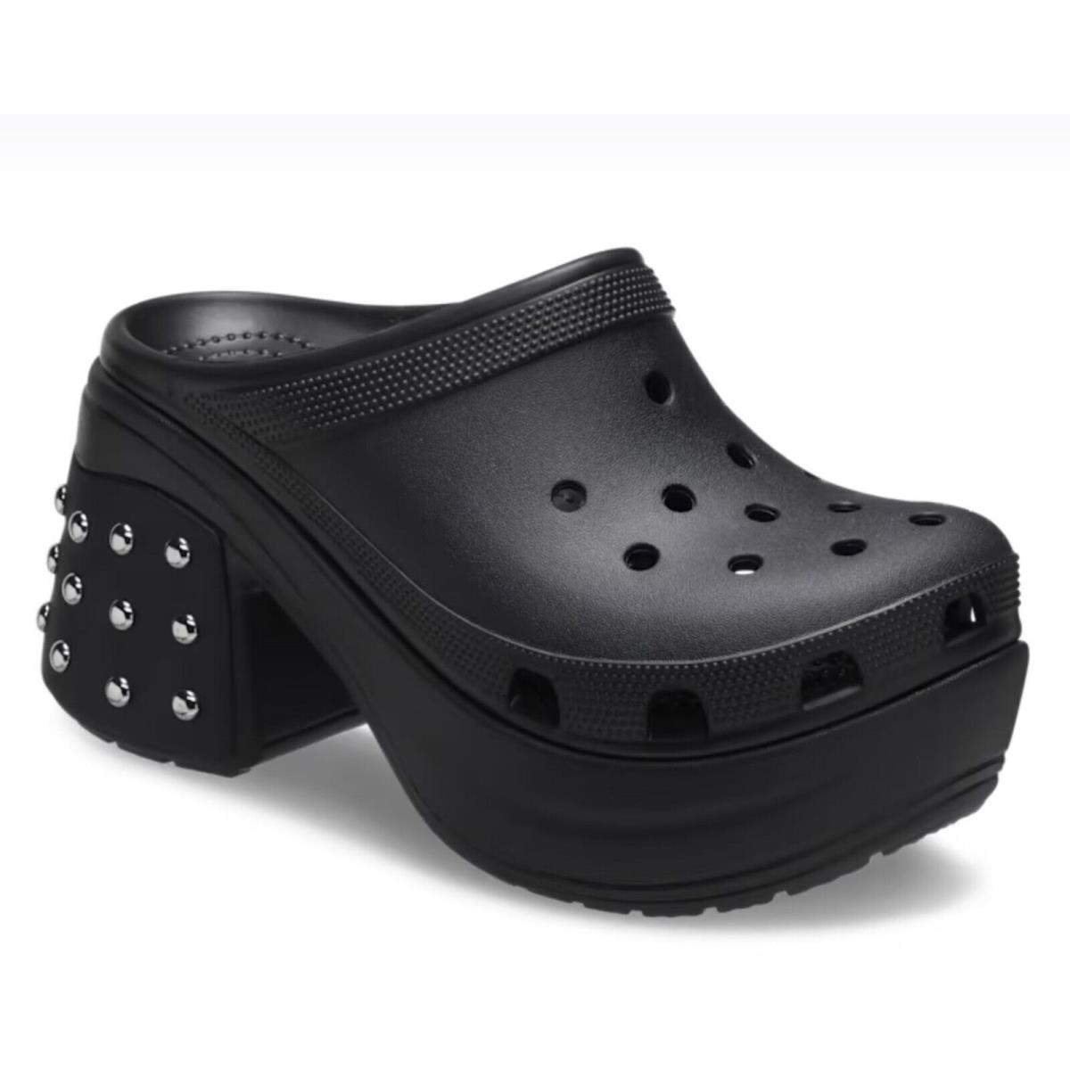 Crocs Siren Studded Heel Clog Black Women s Size 10 Tags - Black