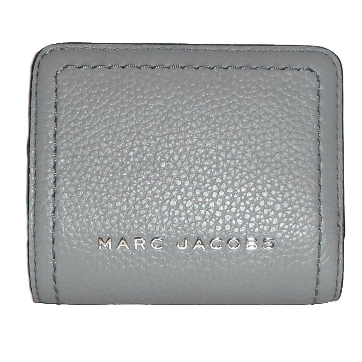 Marc Jacobs Rock Grey Leather Bifold Small Zip Wallet