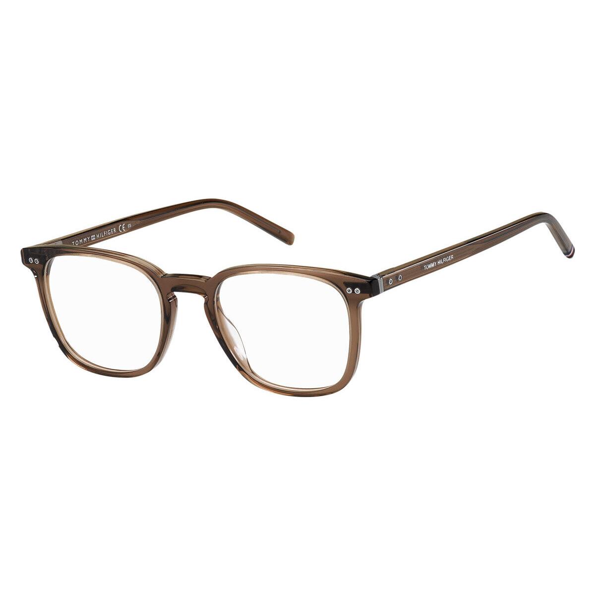 Tommy Hilfiger 1814 Eyeglasses Men Brown Square 51mm