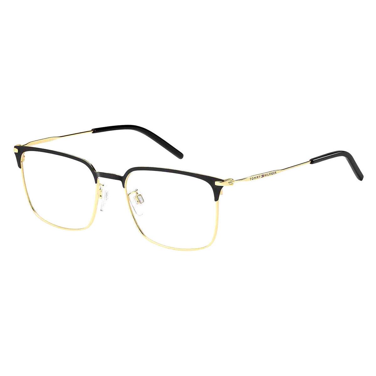 Tommy Hilfiger Thf Eyeglasses Men Matte Black Gold 54mm - Frame: Matte Black Gold, Lens: Demo