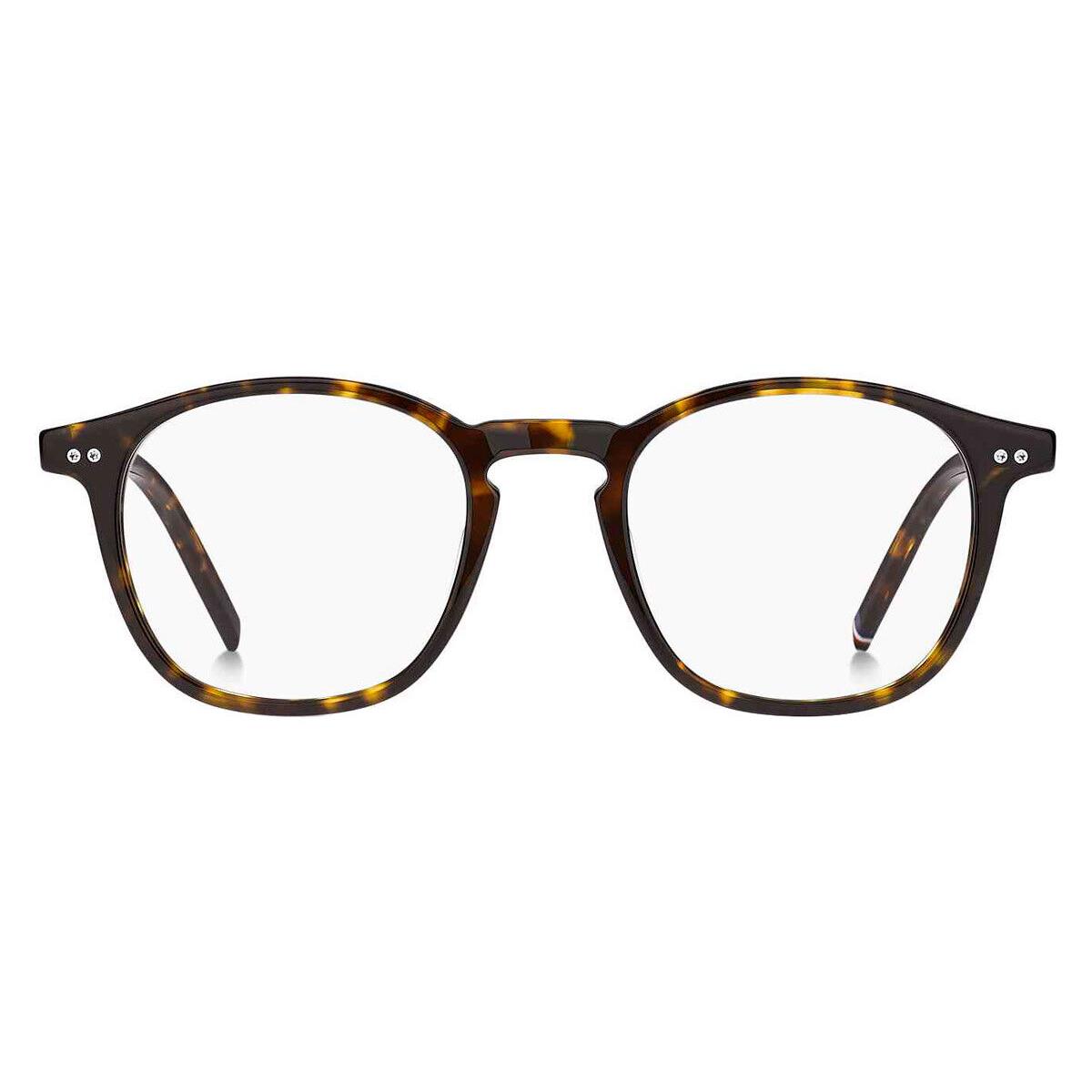 Tommy Hilfiger TH 1941 Eyeglasses Men Havana Oval 48mm