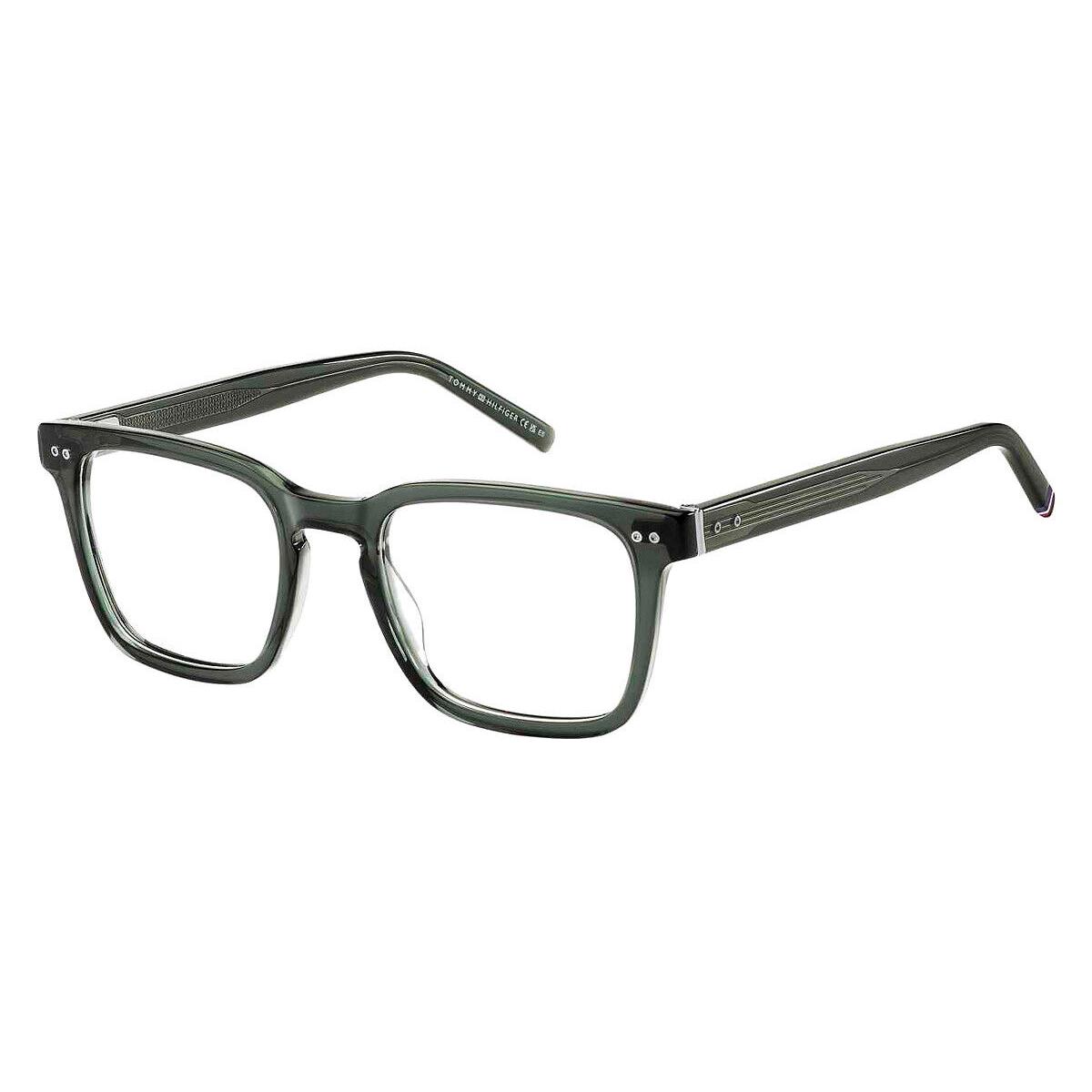 Tommy Hilfiger Thf Eyeglasses Men Green 52mm - Frame: Green, Lens: Demo