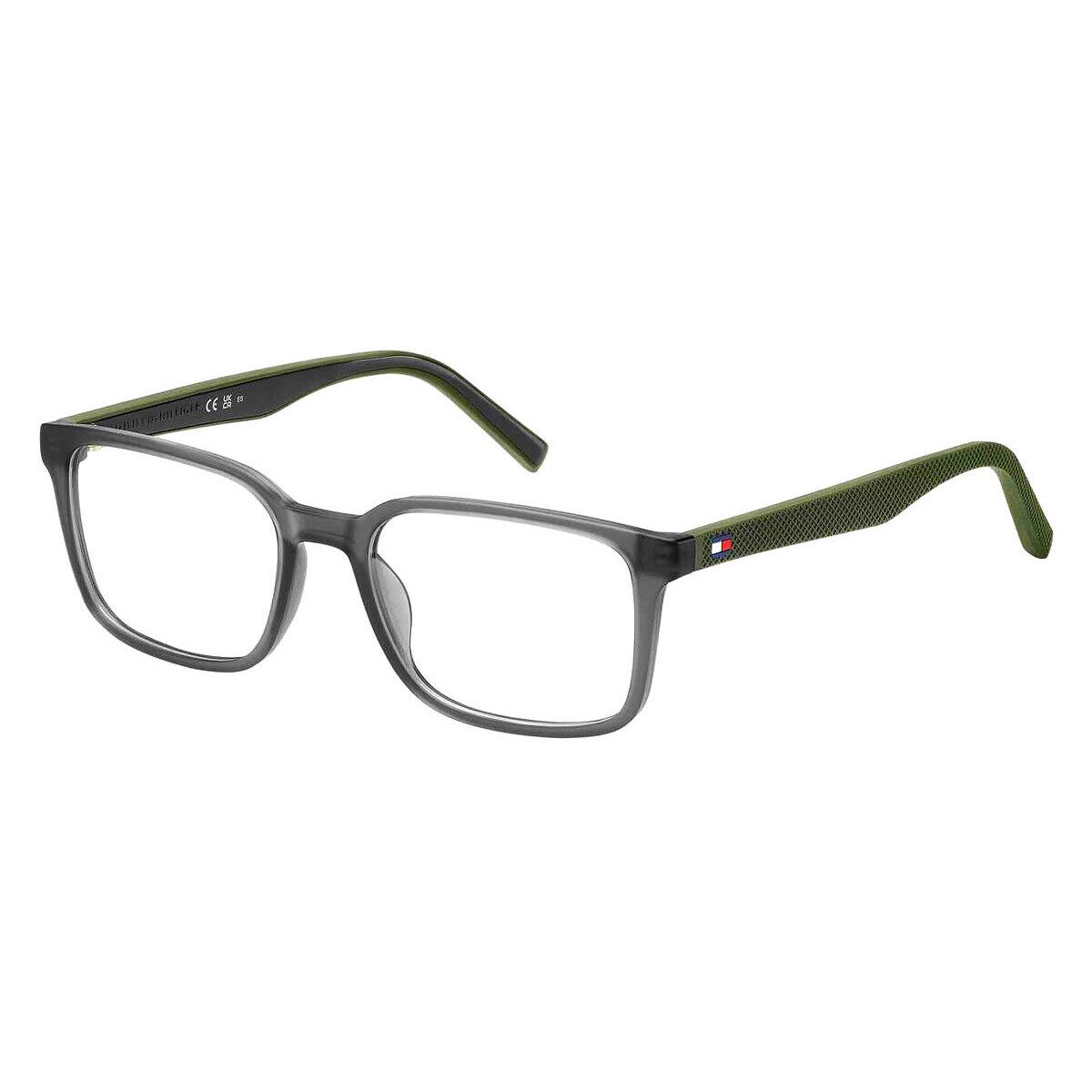 Tommy Hilfiger Thf Eyeglasses Men Matte Gray Green 53mm - Frame: Matte Gray Green, Lens: Demo