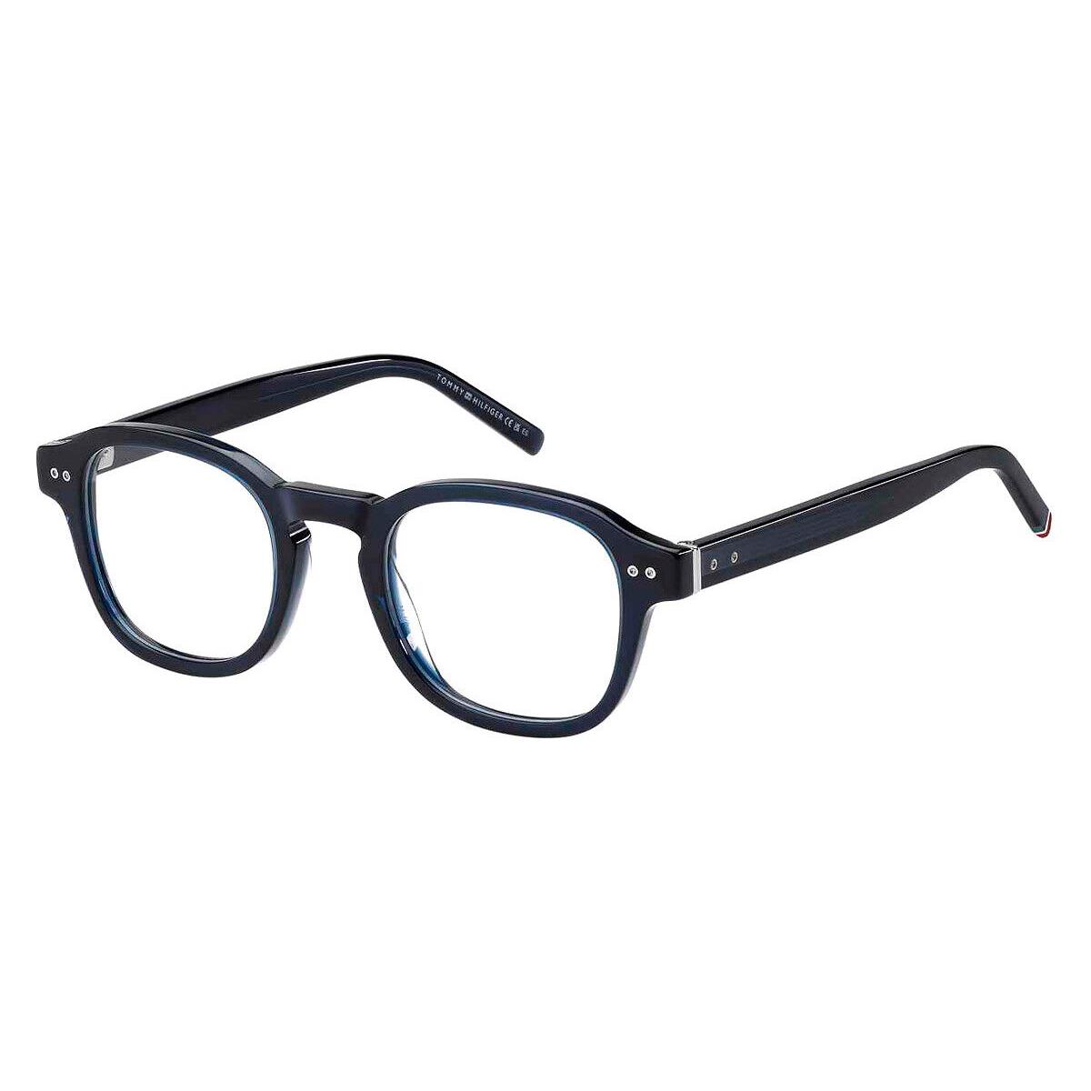 Tommy Hilfiger Thf Eyeglasses Men Blue 48mm - Frame: Blue, Lens: Demo