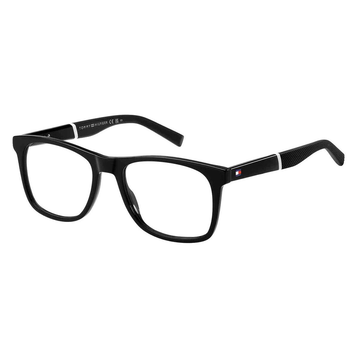 Tommy Hilfiger Thf Eyeglasses Men Black 53mm - Frame: Black, Lens: Demo