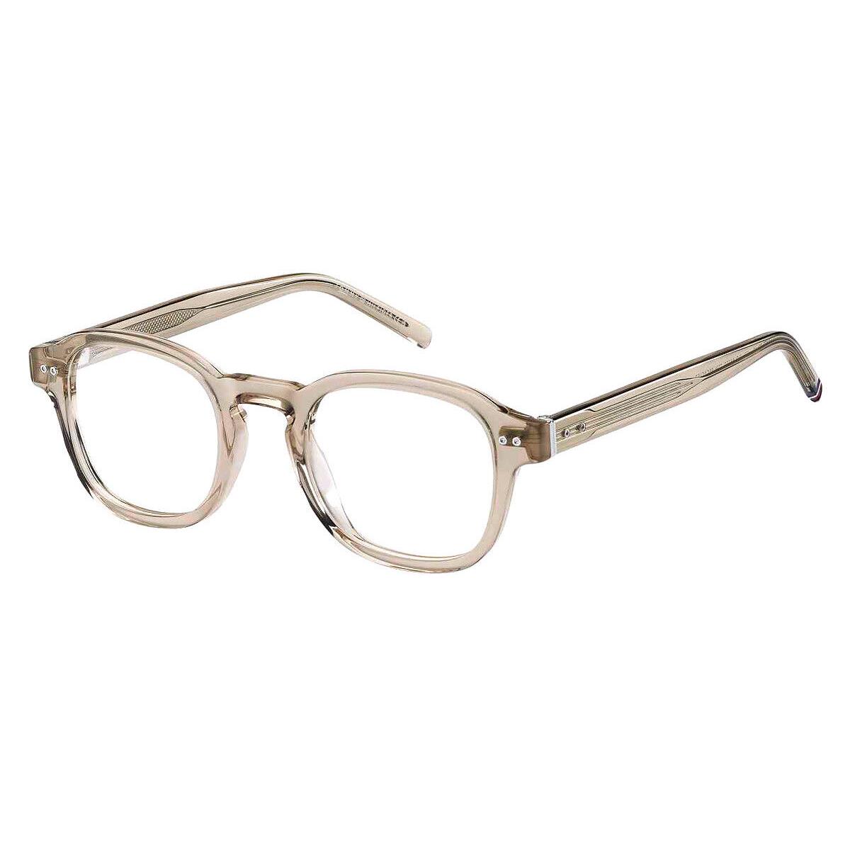 Tommy Hilfiger Thf Eyeglasses Men Beige 48mm - Frame: Beige, Lens: Demo