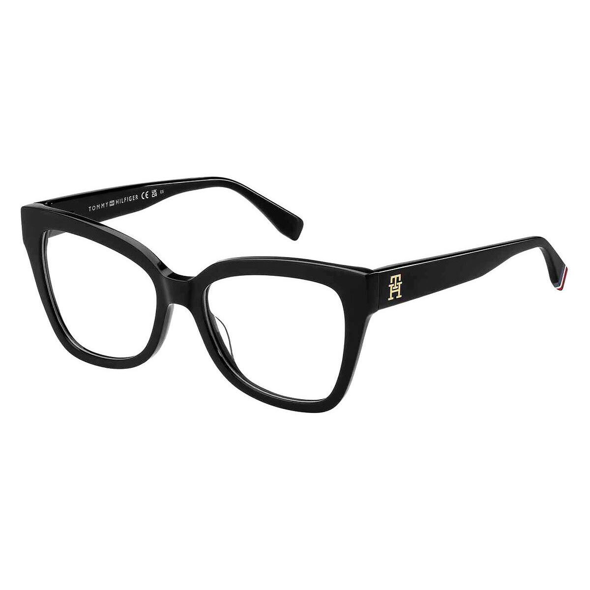 Tommy Hilfiger Thf Eyeglasses Women Black 53mm - Frame: Black, Lens: Demo