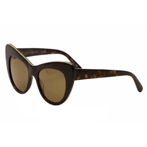 Stella Mccartney Women`s SC 0006S 0006/S 002 Havana/gold Cat Eye Sunglasses 53mm