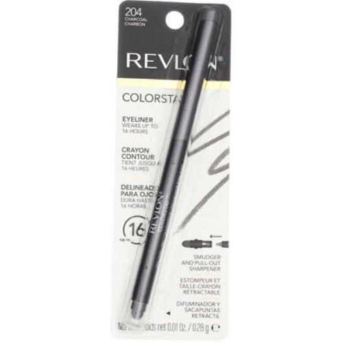 4 Pack Revlon Colorstay Waterproof Eyeliner Charcoal 204 0.01 oz