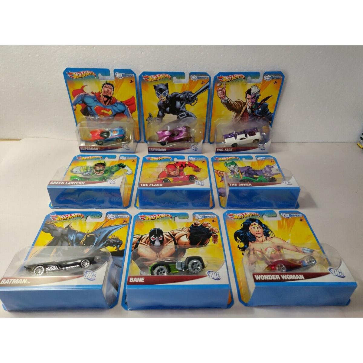 Hot Wheels DC Universe Vehicle Set of 9 CosBman1581