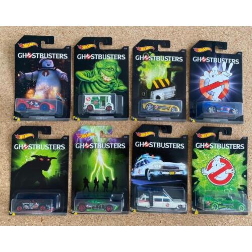 Hot Wheels Ghostbusters Complete Set of 8 Super 15C