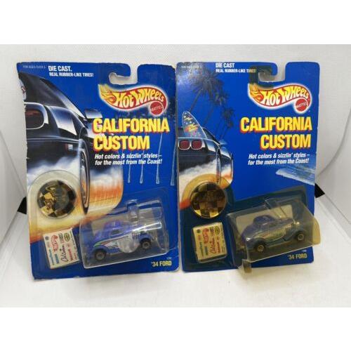 1989 Hot Wheels California Custom `34 Ford Blue Real Riders