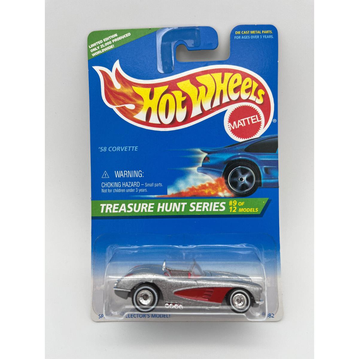 Hot Wheels Treasure Hunt Series 58 Chevrolet Corvette 15082 Sliver Red