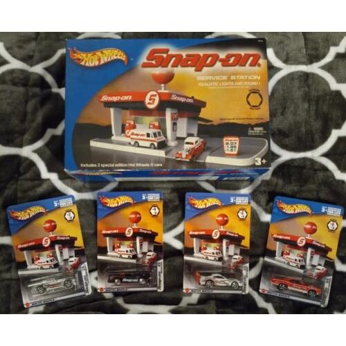 2003 Hot Wheels - Snap-on Service Station with 1 2 3 Through 6 Cars