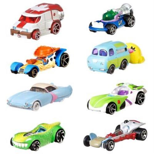 Hot Wheels Toy Story 4 Character Cars 8Ct Set Disney Woody Buzz Rex Duke Peep