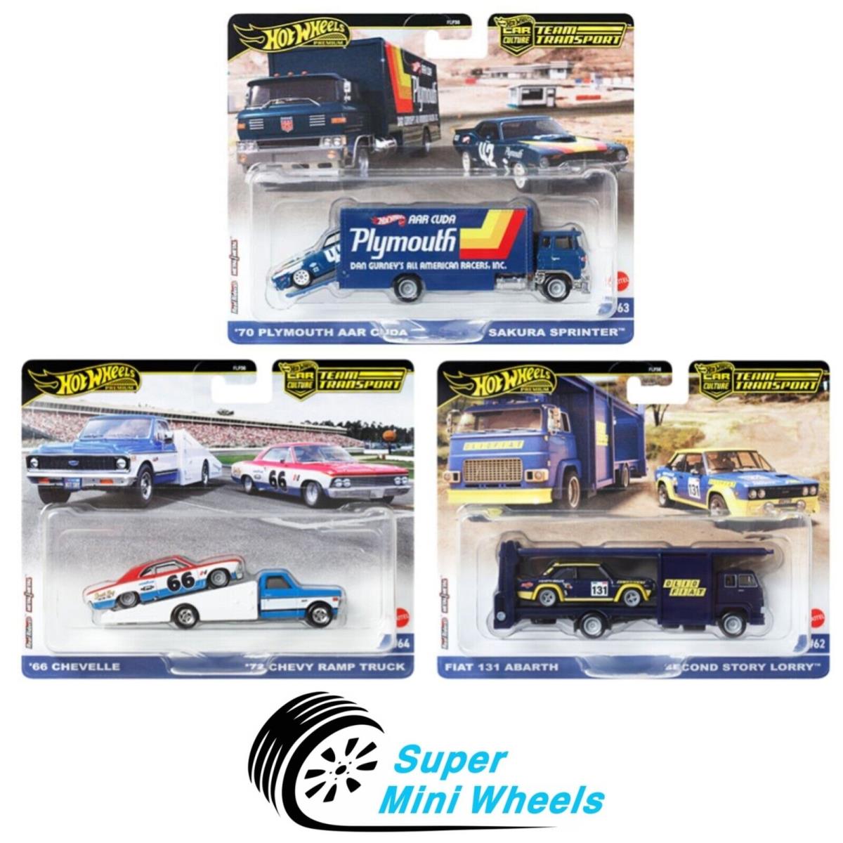 Hot Wheels 2024 Car Culture Team Transport A Case Set of 3 Cars In-stock