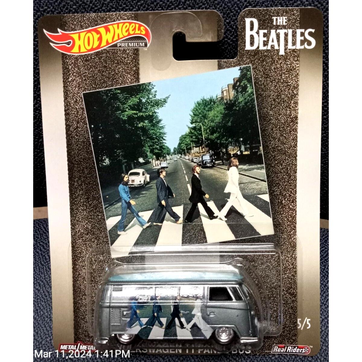 2019 Hot Wheels Premium The Beatles Volkswagen T1 Panel Bus 5/5 Abbey Road