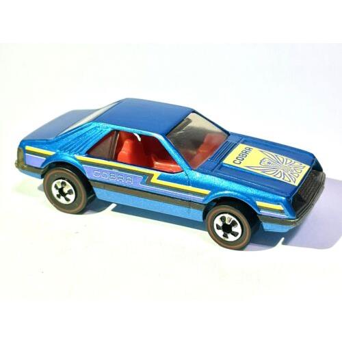 Custom Made Vintage 1979 Hot Wheels Turbo Mustang Cobra Metallic Blue