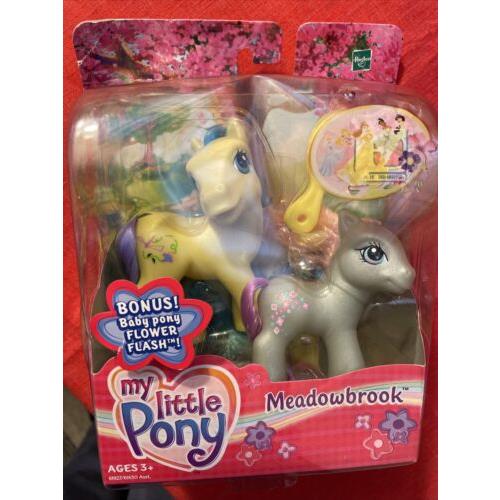 My Little Pony G3 Meadow Brook Yellow Earth Baby Pony Flower Flash Blue