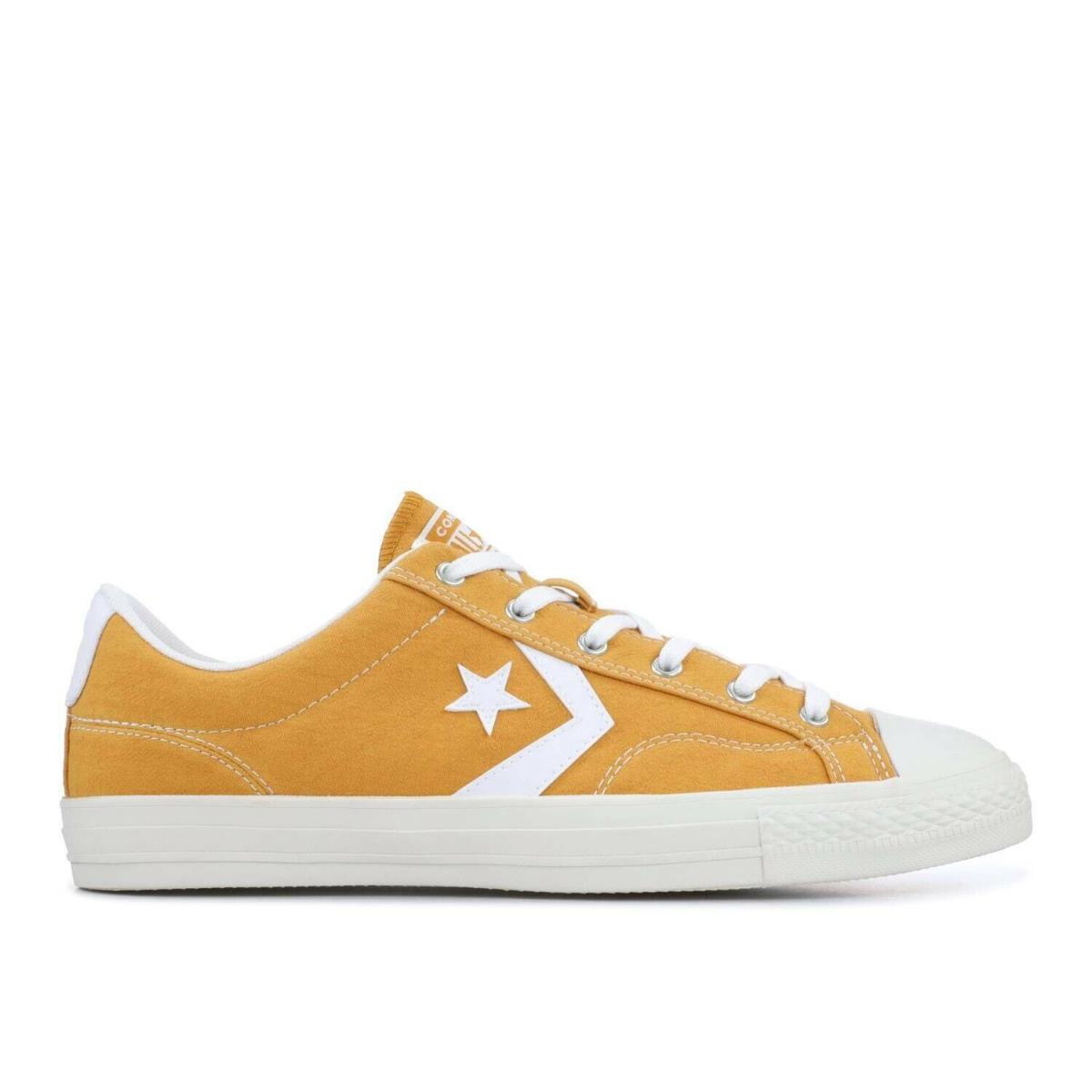 Converse Men`s Size 9 Star Player OX Turmeric Gold White Shoes Sneakers 161568C