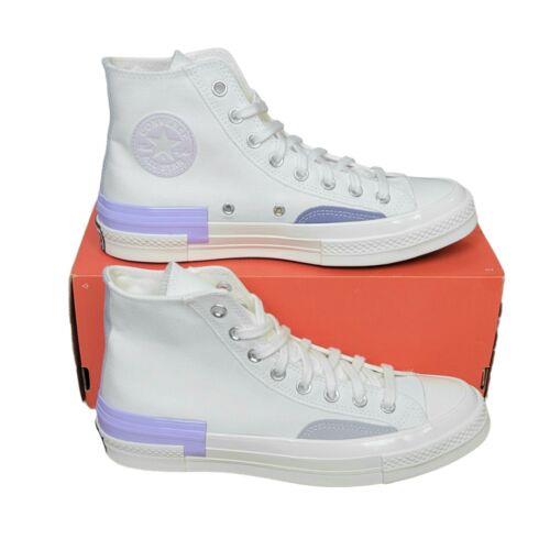 Converse Chuck 70s Hi Color Pop Layers Womens Size 10 Vintage White Lilac Shoes