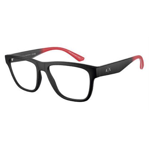 Armani Exchange AX3105F Eyeglasses Matte Black/black Gradient Red
