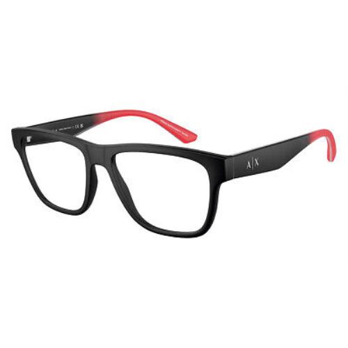 Armani Exchange AX3105 Eyeglasses Matte Black/black Gradient Red