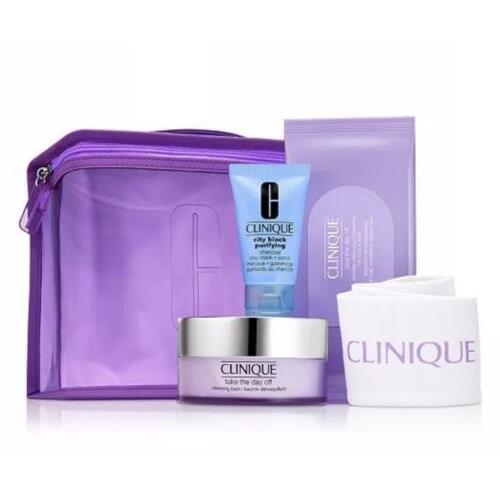 Clinique 5-pc Take It All Off Skincare Set: Cleansing Balm / Towelettes / Mask