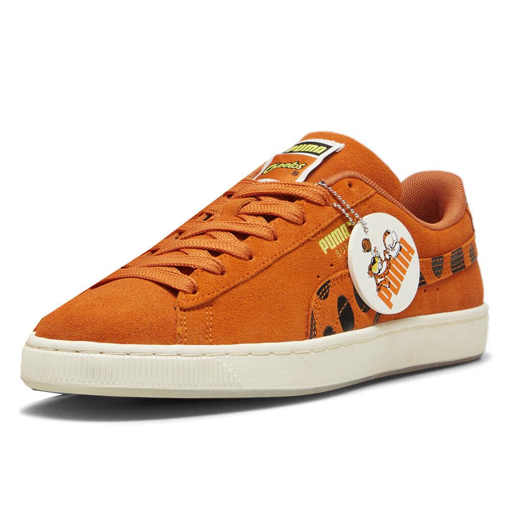 Puma Suede X Cheetah Lace Up Mens Orange Sneakers Casual Shoes 39721401 - Orange