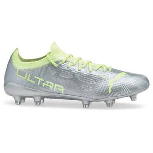 Puma Ultra 1.4 Firm Groundag Soccer Cleats Womens Silver Sneakers Athletic Shoes