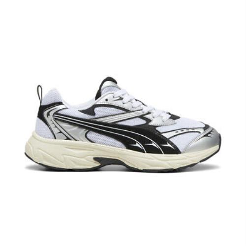 Puma Morphic Retro Lace Up Mens Silver White Sneakers Casual Shoes 39592002